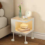 脚の取り付けが必要 金属製 ナイトテーブル スチール 幅35cm ガラス天板 ベッドサイドテーブル ソファ横テーブル 収納ラック サイドテーブル 白 ホワイト White 黒 ブラック Black 寝室向け シンプル モダン 省スペース 小型 家具