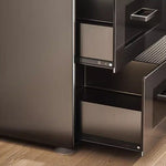 金属製 ナイトテーブル スチール 幅34cm ほぼ完成品 小型 サイドキャビネット 寝室用 炭素鋼 収納サイドボード 高級感 ベッドサイドテーブル 耐久性 コンパクト