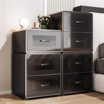 金属製 ナイトテーブル スチール 幅34cm ほぼ完成品 小型 サイドキャビネット 寝室用 炭素鋼 収納サイドボード 高級感 ベッドサイドテーブル 耐久性 コンパクト