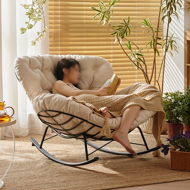 ロッキングチェア オットマンセット 椅子 リラックスチェア 北欧 おしゃれ ふかふか クッション 疲れない 背もたれ グレー ベージュ モダン イス 高級感