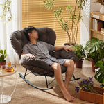 ロッキングチェア オットマンセット 椅子 リラックスチェア 北欧 おしゃれ ふかふか クッション 疲れない 背もたれ グレー ベージュ モダン イス 高級感