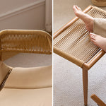 ロッキングチェア オットマンセット 椅子 リラックスチェア 籐調デザイン 北欧 おしゃれ 通気性 快適 疲れない 背もたれ ナチュラル モダン イス 高級感