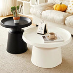 金属製 ローテーブル 白 丸 スチール 北欧 2個セット テーブル おしゃれ 丸テーブル リビングテーブル ちゃぶ台 70cm 丸型 円卓 かわいい センターテーブル 円 机 ホワイト 韓国 一人暮らし サイドテーブル ベッドサイド ホワイト＋ブラック デザイン シンプル