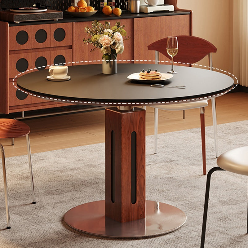 ダイニングテーブル 丸 2人 丸テーブル セラミック天板 円形 円型 セラミック 食卓テーブル 直径80/100/120cm 4人 6人掛け おしゃれ モダン ブラック 黒 リビング マットな感じ 艶消し おしゃれ 北欧