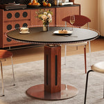 ダイニングテーブル 丸 2人 丸テーブル セラミック天板 円形 円型 セラミック 食卓テーブル 直径80/100/120cm 4人 6人掛け おしゃれ モダン ブラック 黒 リビング マットな感じ 艶消し おしゃれ 北欧