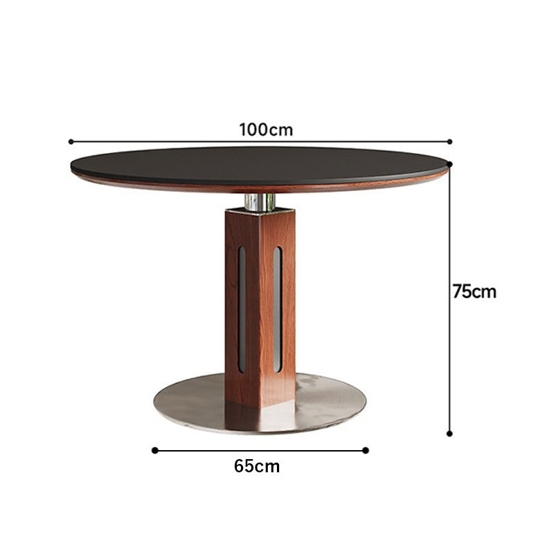 ダイニングテーブル 丸 2人 丸テーブル セラミック天板 円形 円型 セラミック 食卓テーブル 直径80/100/120cm 4人 6人掛け おしゃれ モダン ブラック 黒 リビング マットな感じ 艶消し おしゃれ 北欧