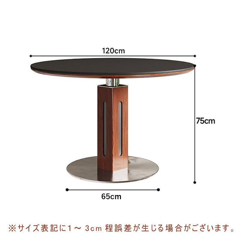 ダイニングテーブル 丸 2人 丸テーブル セラミック天板 円形 円型 セラミック 食卓テーブル 直径80/100/120cm 4人 6人掛け おしゃれ モダン ブラック 黒 リビング マットな感じ 艶消し おしゃれ 北欧