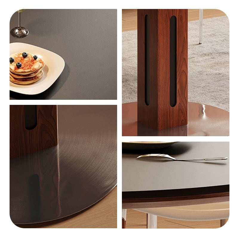 ダイニングテーブル 丸 2人 丸テーブル セラミック天板 円形 円型 セラミック 食卓テーブル 直径80/100/120cm 4人 6人掛け おしゃれ モダン ブラック 黒 リビング マットな感じ 艶消し おしゃれ 北欧