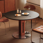 ダイニングテーブル 丸 2人 丸テーブル セラミック天板 円形 円型 セラミック 食卓テーブル 直径80/100/120cm 4人 6人掛け おしゃれ モダン ブラック 黒 リビング マットな感じ 艶消し おしゃれ 北欧