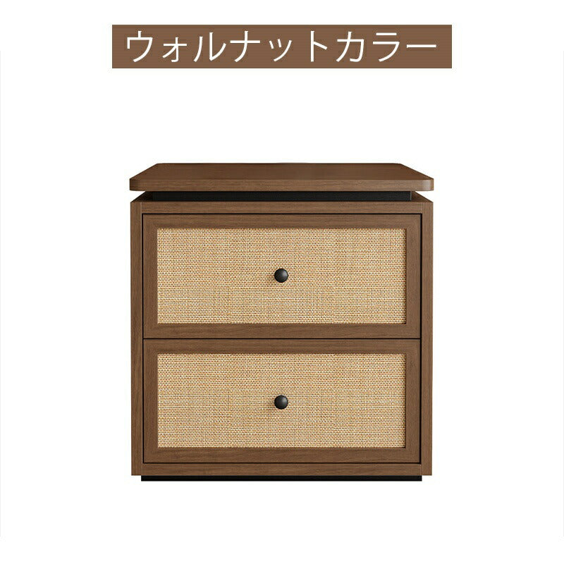 【完成品】ナイトテーブル サイドテーブル 引出 完成品 幅40cm 木製 ラグジュアリー 高級感 ラタン風 ラタン お手入れ簡単 インテリア 家具 おしゃれ 北欧 モダン 一人暮らし リビング かわいい アンティーク