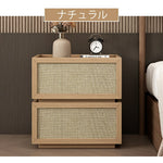 【完成品】ナイトテーブル サイドテーブル 引出 完成品 幅40cm 木製 ラグジュアリー 高級感 ラタン風 ラタン お手入れ簡単 インテリア 家具 おしゃれ 北欧 モダン 一人暮らし リビング かわいい アンティーク