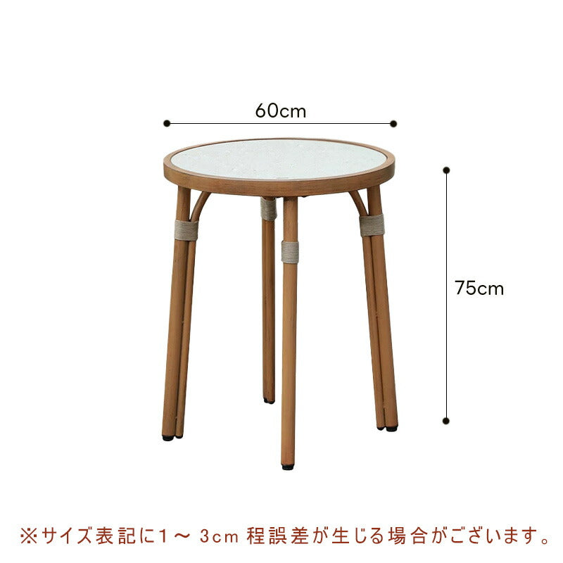 ガーデンテーブル 単品 直径60/80cm ガーデンテーブル ベランダテーブル ベランダ テラス バルコニー ガーデニング ガーデンファニチャー 庭 丸 ラウンドテーブル 円形 雨ざらし 軽量 ベランダ アジアン