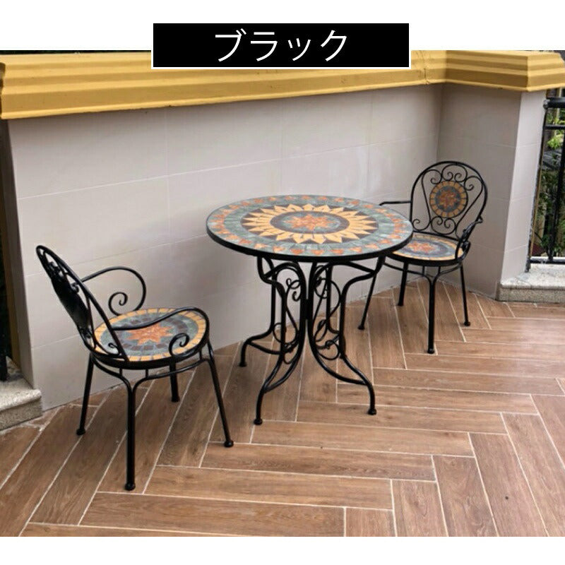 ガーデンテーブル チェア 3点セット 幅65/80 テーブル 雨ざらし 外用 ガーデニング 肘ありチェア 2脚 水洗い 庭 ガーデンテーブルセット バルコニー ガーデン家具 ベランダ おしゃれ 屋外 白 ホワイト