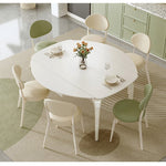 伸長式,ダイニングテーブル,丸テーブル,エクステンションテーブル,2人掛け,4人掛け,6人掛け,食卓,食事テーブル,シンプル,クリーム風,セラミック日々の暮らしを引き立てる