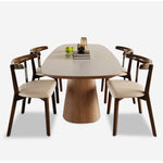 Casaconer | ダイニングテーブル・セラミックテーブル・セラミック天板・脚木製・シンプル・韓国風・幅140・4人掛け・幅160・6人掛け