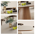 Casaconer | ダイニングテーブル・セラミックテーブル・セラミック天板・脚木製・シンプル・韓国風・幅140・4人掛け・幅160・6人掛け