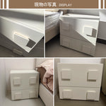 Casaconer | ナイトテーブル・レザー張り・おしゃれ・北欧・スリム・サイドテーブル・収納・ベッド