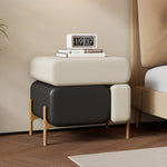 Casaconer | ナイトテーブル・レザー張り・おしゃれ・北欧・スリム・サイドテーブル・収納・ベッド