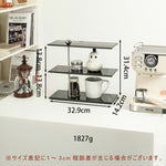 アクリル製 香水ラック 幅40cm 卓上2段収納 化粧品ラック 置物棚 透明デザイン 小物収納 おしゃれ シンプル 省スペース インテリアラック