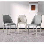 Casaconer | ダイニングチェア・レザー・チェアー・カフェ・おしゃれ・2脚/4脚セット・椅子・チェア・イス・北欧・ヴィンテージ・合皮・シンプル・ダイニングチェアー・ダイニング・椅子・グレー・リビング・在宅ワーク・業務用