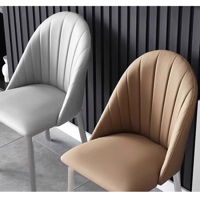 Casaconer | ダイニングチェア・レザー・チェアー・カフェ・おしゃれ・2脚/4脚セット・椅子・チェア・イス・北欧・ヴィンテージ・合皮・シンプル・ダイニングチェアー・ダイニング・椅子・グレー・リビング・在宅ワーク・業務用