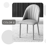 Casaconer | ダイニングチェア・レザー・チェアー・カフェ・おしゃれ・2脚/4脚セット・椅子・チェア・イス・北欧・ヴィンテージ・合皮・シンプル・ダイニングチェアー・ダイニング・椅子・グレー・リビング・在宅ワーク・業務用