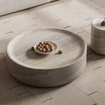 ローテーブル 侘寂風 円形 センターテーブル 幅80cm／100cm デザインテーブル アート風 繊維強化プラスチック製 FRP モダンインテリア 客間 リビングテーブル おしゃれ シンプル