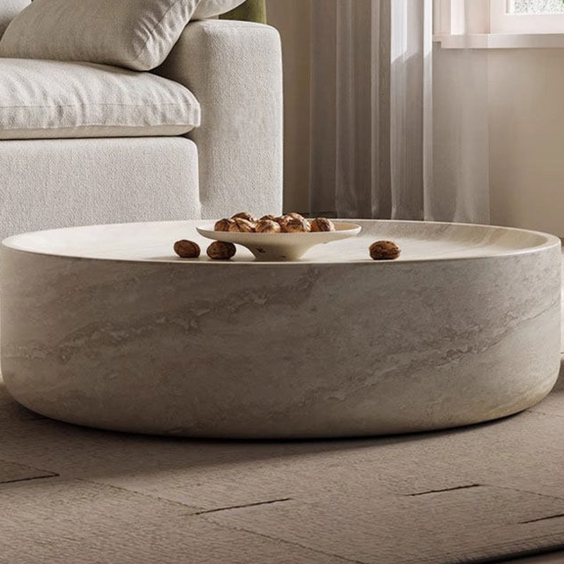 ローテーブル 侘寂風 円形 センターテーブル 幅80cm／100cm デザインテーブル アート風 繊維強化プラスチック製 FRP モダンインテリア 客間 リビングテーブル おしゃれ シンプル