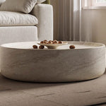 ローテーブル 侘寂風 円形 センターテーブル 幅80cm／100cm デザインテーブル アート風 繊維強化プラスチック製 FRP モダンインテリア 客間 リビングテーブル おしゃれ シンプル