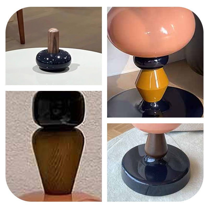 サイドテーブル アート風デザイン 幅45cm 北欧モダン クリエイティブ形状 繊維強化プラスチック製 FRP 小型テーブル DIY風 インテリアアクセント おしゃれ シンプル