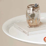 サイドテーブル 幅40cm スチール製 モダンデザイン ベージュ／ブラック シルバーカラー 高級感 小型ローテーブル ベッドサイド ソファ横テーブル 置き台 造形美 デザイン インテリア おしゃれ