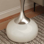 サイドテーブル 幅40cm スチール製 モダンデザイン ベージュ／ブラック シルバーカラー 高級感 小型ローテーブル ベッドサイド ソファ横テーブル 置き台 造形美 デザイン インテリア おしゃれ