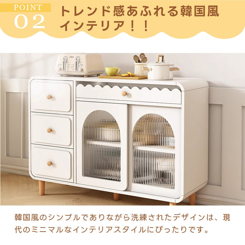Casaconer | キャビネット・おしゃれ・韓国・北欧・リビング・リビングボード・食器収納・幅80・120・奥行40
