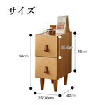 Casaconer | ほぼ完成品・脚の取り付けが必要・ナイトテーブル・サイドテーブル・ベッドサイドチェスト・ベッドサイド・木製・収納・おしゃれ・コンセント・引き出し・シンプル・モダン・ナチュラル・寝室収納・読書・スリム・コンパクト・ダークブラウン・ナチュラル