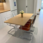 Casaconer | セラミックダイニングテーブルウッド柄アクリル脚