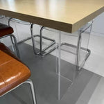 Casaconer | セラミックダイニングテーブルウッド柄アクリル脚