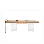 Casaconer | セラミックダイニングテーブルウッド柄アクリル脚