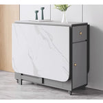 Casaconer | ダイニングテーブル・折りたたみ・4人・6人・折りたたみ・折り畳み・セラミック天板・テーブルのみ・ダイニング・幅120/150・シンプル・4人掛け用・6人掛け用・おしゃれ・食卓・北欧・アンティーク風・カフェ風・テーブル単品/5点セット