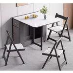 Casaconer | ダイニングテーブル・折りたたみ・4人・6人・折りたたみ・折り畳み・セラミック天板・テーブルのみ・ダイニング・幅120/150・シンプル・4人掛け用・6人掛け用・おしゃれ・食卓・北欧・アンティーク風・カフェ風・テーブル単品/5点セット