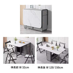 Casaconer | ダイニングテーブル・折りたたみ・4人・6人・折りたたみ・折り畳み・セラミック天板・テーブルのみ・ダイニング・幅120/150・シンプル・4人掛け用・6人掛け用・おしゃれ・食卓・北欧・アンティーク風・カフェ風・テーブル単品/5点セット