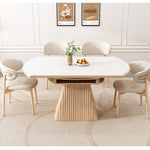 伸長式,ダイニングテーブル,丸テーブル,エクステンションテーブル,2人掛け,4人掛け,6人掛け,食卓,食事テーブル,伸縮テーブル,天然木,ナチュラル,セラミック日々の暮らしを引き立てる