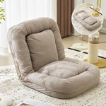 Casaconer | 座椅子・ヘッドリクライニング・ハイバック・コンパクト・6段ギア・リクライニング座椅子・チェア・一人用・グレー・7日内出荷