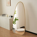 Casaconer | 全身鏡・ミラー・大型・韓国・鏡・全身・軽量・スタンド・玄関・飛散防止・ナチュラル・リビング・姿見・スタンドミラー・全身ミラー・かがみ・幅70・高さ150・アンティークミラー・賃貸・一人暮らし・新生活・DIY・自撮り・7日内出荷