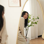 Casaconer | 全身鏡・ミラー・大型・韓国・鏡・全身・軽量・スタンド・玄関・飛散防止・ナチュラル・リビング・姿見・スタンドミラー・全身ミラー・かがみ・幅70・高さ150・アンティークミラー・賃貸・一人暮らし・新生活・DIY・自撮り・7日内出荷