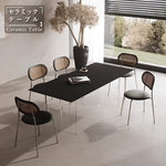 Casaconer | ダイニングテーブル・セラミックテーブル・セラミック天板・おしゃれ・モダン・リビング・ダイニングテーブル単品・幅140・幅160・6人掛け