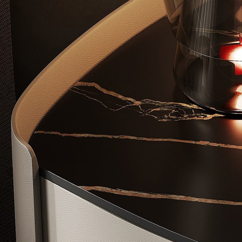 サイドテーブル ベッド ナイトテーブル ベッドサイドテーブル 北欧 キャスター付き 収納 ナイトテーブル コンパクト収納 セラミック 合皮 引き出し ソファ ベッド ソファー 一人暮らし ベッドサイドテーブル