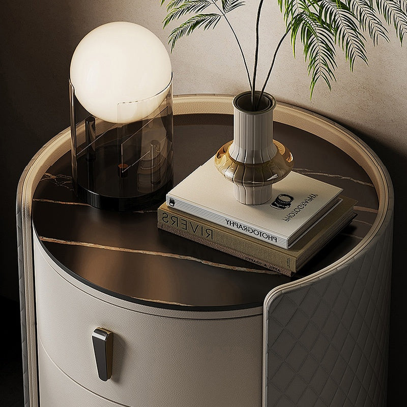 サイドテーブル ベッド ナイトテーブル ベッドサイドテーブル 北欧 キャスター付き 収納 ナイトテーブル コンパクト収納 セラミック 合皮 引き出し ソファ ベッド ソファー 一人暮らし ベッドサイドテーブル