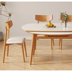 伸長式,ダイニングテーブル,丸テーブル,エクステンションテーブル,2人掛け,4人掛け,6人掛け,食卓,食事テーブル,伸縮テーブル,無垢材,オーク,ナチュラル,セラミックシンプルなデザイン