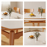 伸長式,ダイニングテーブル,丸テーブル,エクステンションテーブル,2人掛け,4人掛け,6人掛け,食卓,食事テーブル,伸縮テーブル,無垢材,オーク,ナチュラル,セラミック,ディテール