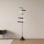 ポールハンガー スチール製 高さ約172cm フック回転式 360度可動 立て置きタイプ コートハンガー 洋服掛け 省スペース 玄関 寝室 ベッドサイド モダン デザイン